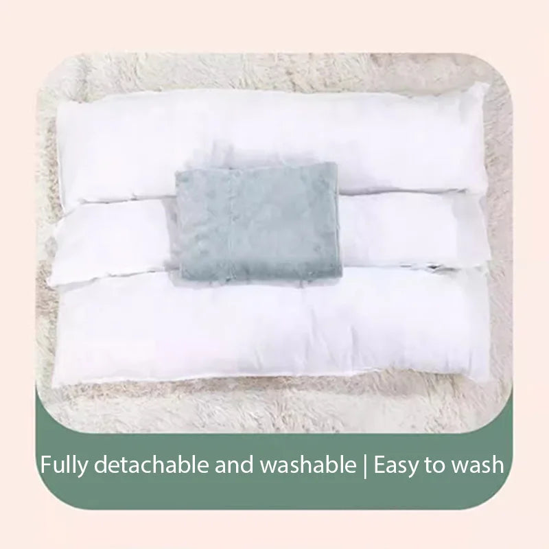 Snuggle Fleece Pet Bed & Blanket - Detachable, Warm Mat for All-Size Dogs & Cats