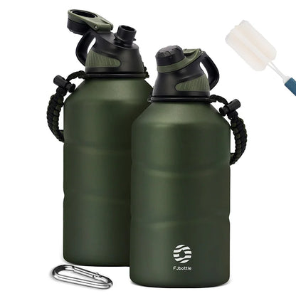 1.9L Stainless Steel Thermos Bottle with Rope – Portable Vacuum Flask for Sports & Gym