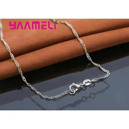 Heart Zircon Necklace & Earrings Set – Silver Tone Romantic Jewelry for Women