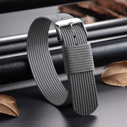 18mm 20mm 22mm Nylon Watch Band for Seiko Braided Canvas Strap Army Sport Men Bracelet Black Green Military Breathable WristBelt - BeeTrendyShop.COM