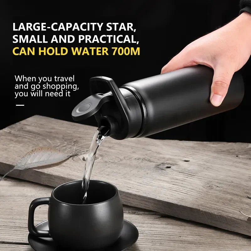 Metal Aluminum Water Bottle 700ml – Leakproof Reusable Sports Bottle for Cycling, Hiking & Gym