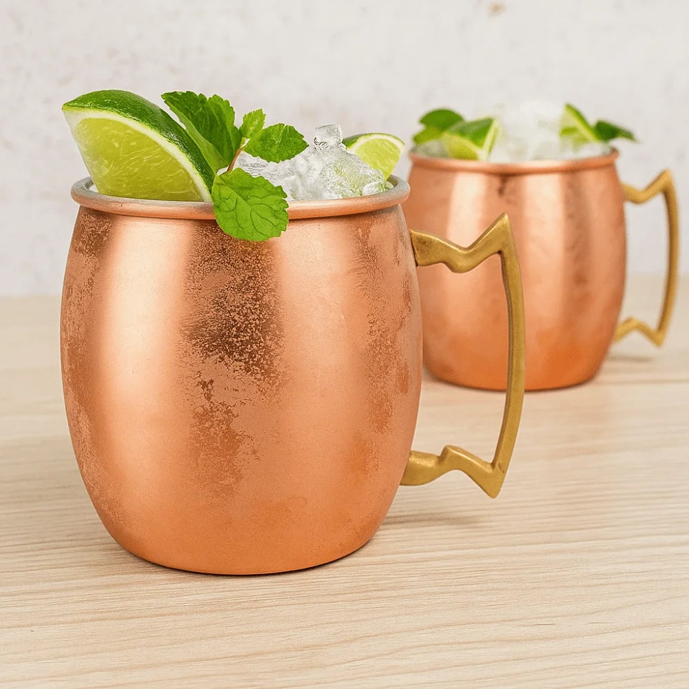 Drinkware Stainless Steel Moscow Mule Mug Fall-resistant Durable Beer Cup with Handle Cocktail Wine Cup Pub