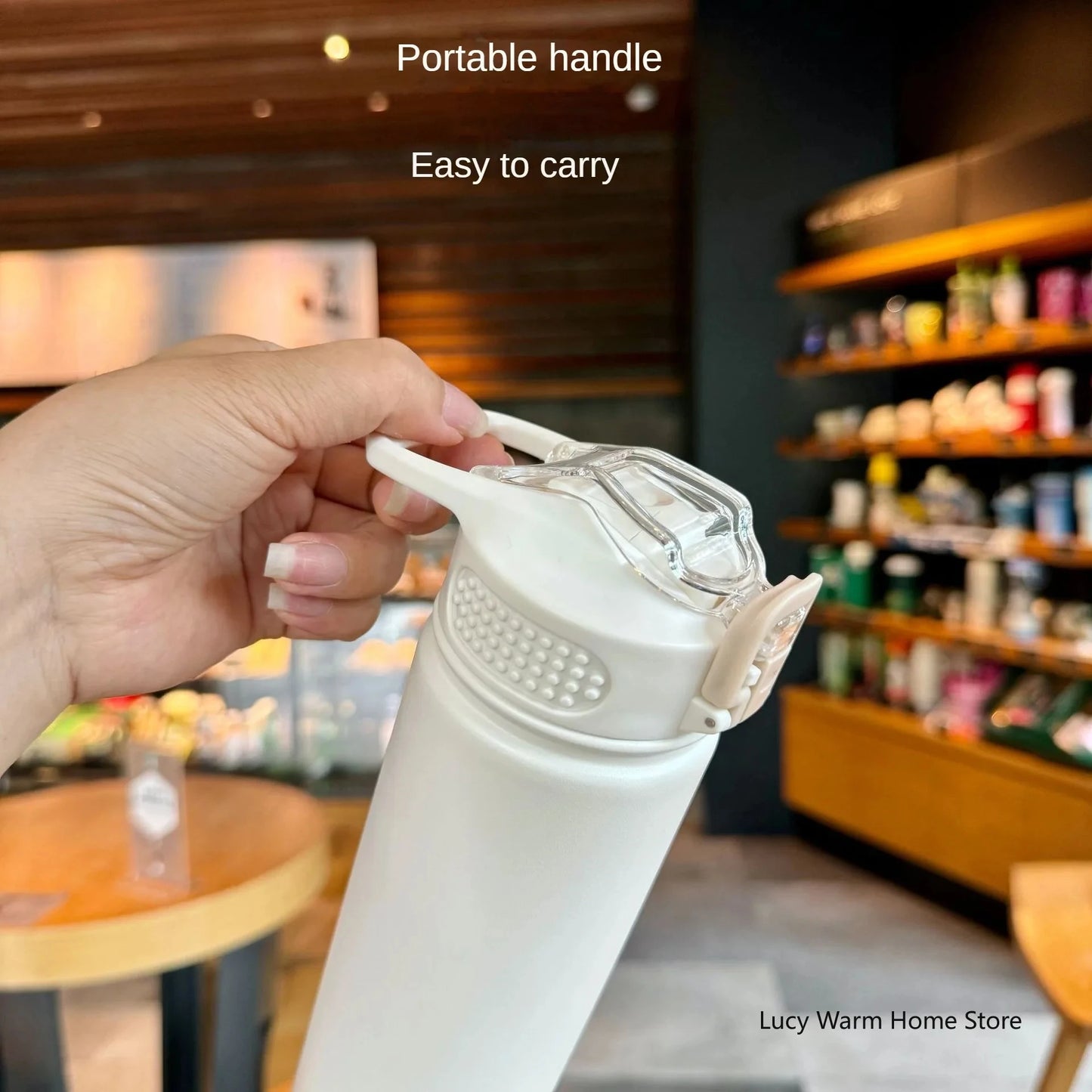 Thermal Water Bottle with Straw 600/750ML – Stainless Steel Hot & Cold Mug