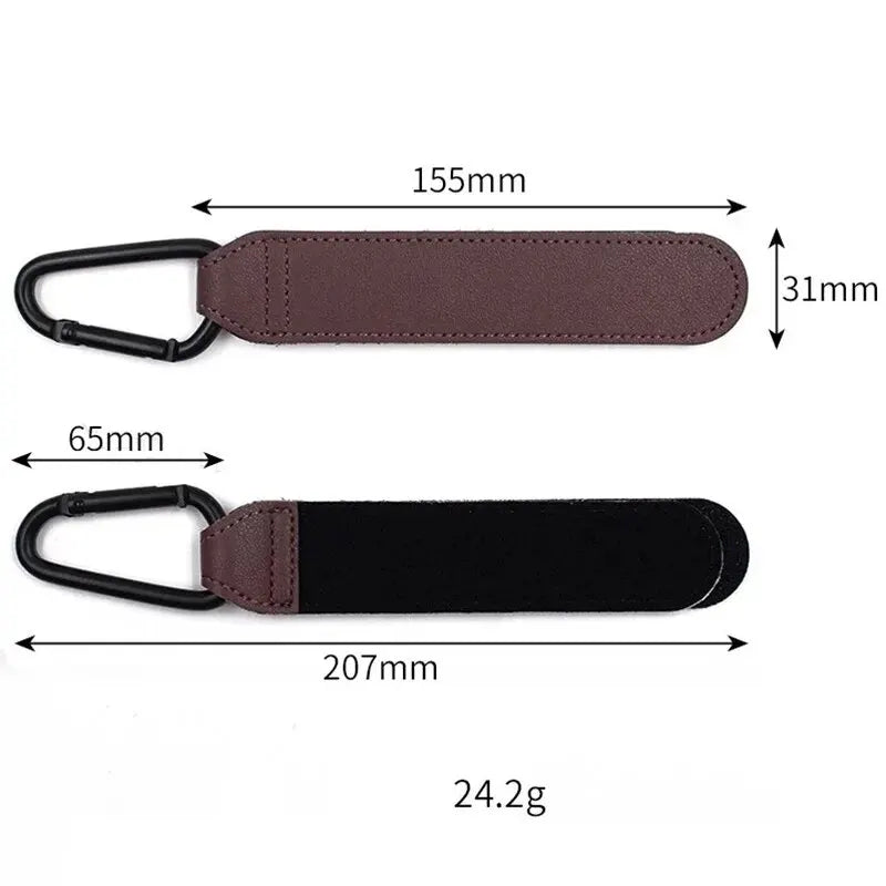 2Pcs Leather Cart Hooks Baby Stroller Hook