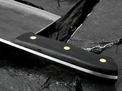 Hand-Forged Professional Butcher Knife – Full Tang High-Carbon Steel Chinese Chef Knife