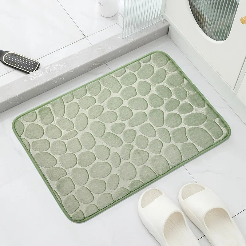 1pc Anti-Slip Cobblestone Floor Mat for Bathroom, and Absorbs Water and Reduces Slips and Falls - BeeTrendyShop.COM