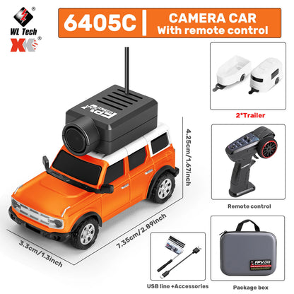 WLtoys 1/64 Mini RC Car with 720P FPV Camera – WiFi APP & 2.4G Remote Control (6405/6406)
