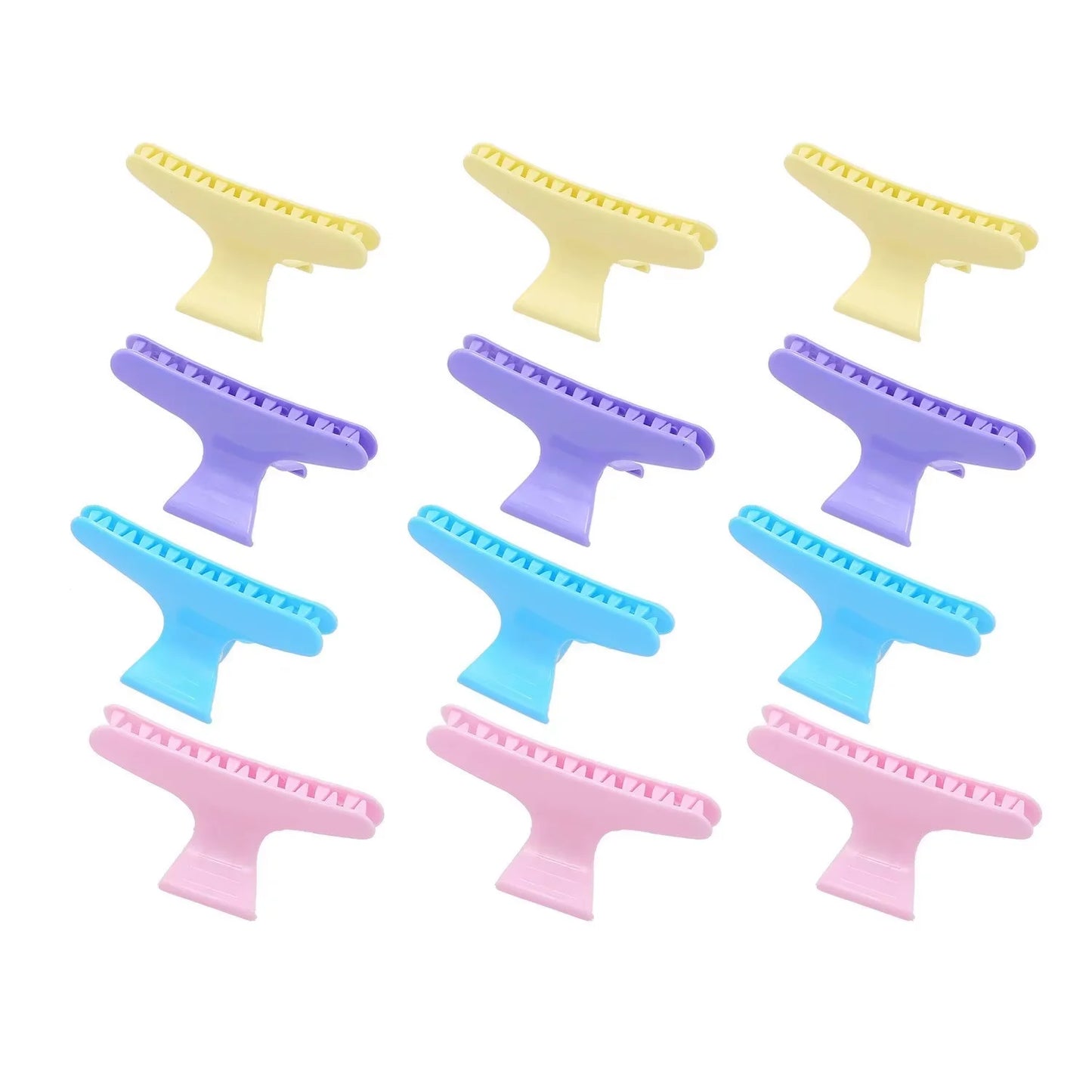12Pcs Pro Barber Styling Hair Clips Set – Sectioning Clamps for Salon & Home