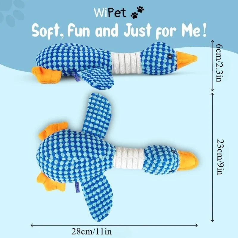 Goose Plush Squeaky Dog Toy – Bite-Resistant Chew Toy for Dogs & Cats