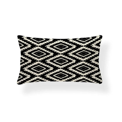Nordic Geometric Zigzag Rectangle Cushion Cover – Cotton Linen Throw Pillow Cover 30x50CM