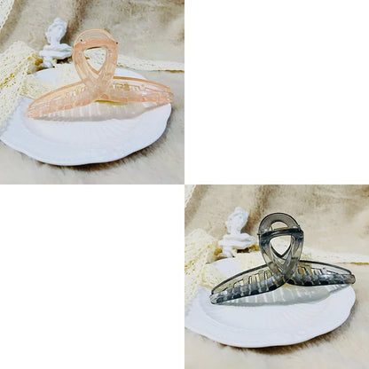 Cross Matte Hair Claw Clip Set – Large Korean Hairgrip for Women (2/4Pcs)