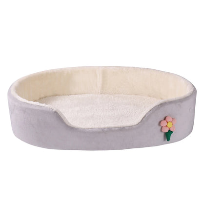 All-Season Plush Pet Bed - Windproof, Elastic Kennel Mat for Dogs & Cats - BeeTrendyShop.COM