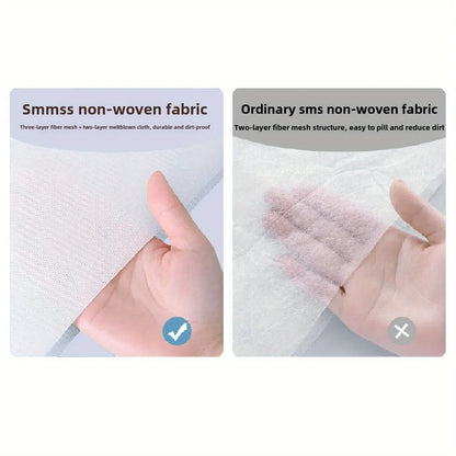 3-Piece Disposable Non-Woven Bed Sheet Set – Hypoallergenic Travel Bedding with Pillowcase & Fitted Sheet