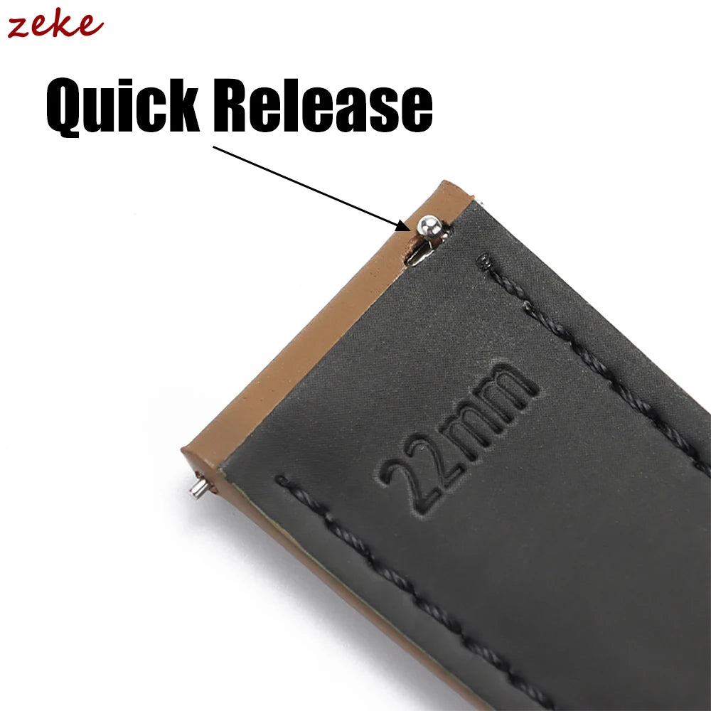 Quick Release Watch Band for Men Women Watchband Retro Cowhide Watch Strap Replacement Belt 18mm 20mm 22mm Vintage Brown Straps - BeeTrendyShop.COM