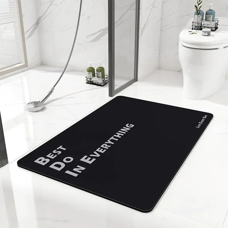 Diatom Mud Bathroom Mat – Nordic Style Anti-Slip Absorbent Toilet Floor Carpet | Soft Diatomite