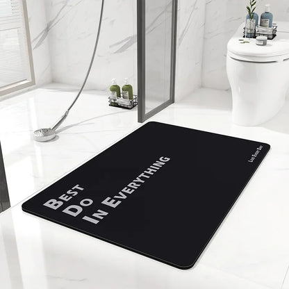Diatom Mud Bathroom Mat – Nordic Style Anti-Slip Absorbent Toilet Floor Carpet | Soft Diatomite