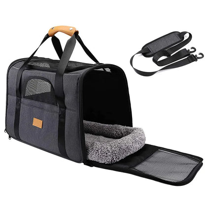 Soft Pet Carrier Bag – Airline Approved for Cats & Small Dogs up to 14lbs