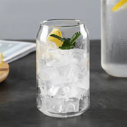 Can Shape Borosilicate Glass Cup – Coffee Tea Juice Wine Mug Drinkware