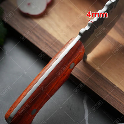 WXCOO Hand Forged Butcher Knife – High Carbon Steel BBQ & Meat Cutting Chef Knife
