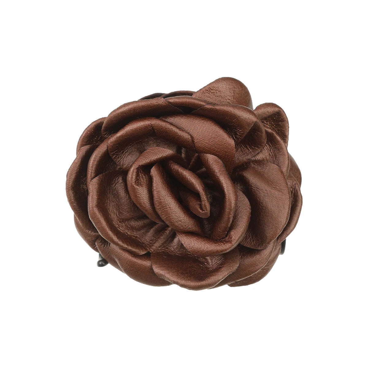 Leopard Print Flower Hair Claw Clip – Vintage Barrette for Women
