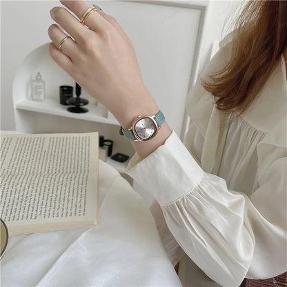 Simple Retro Exam Watch Female Student Art School Style Fashion Leather Band Wristwatch for Women Reloj Mujer Dropshipping - BeeTrendyShop.COM