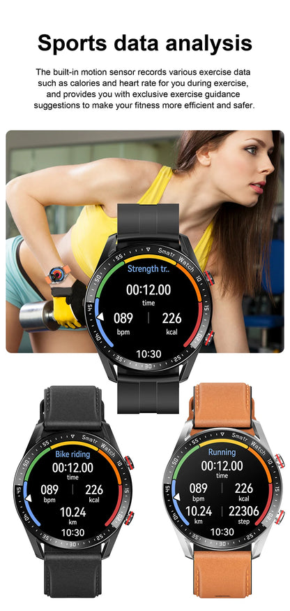 ECG+PPG Smartwatch – Laser Health Monitor, Blood Pressure, Bluetooth Call, Waterproof with Box