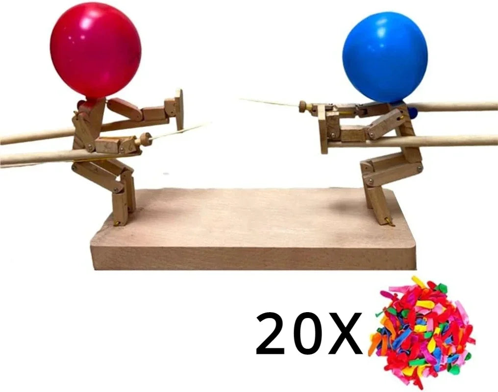 Balloon Battle Handmade Wooden for 2 Players