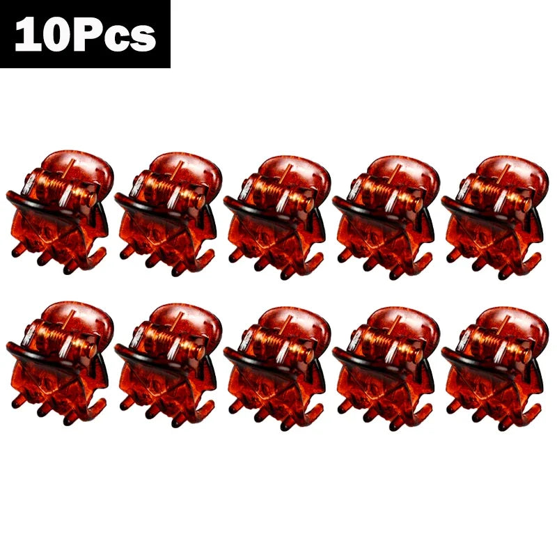 Mini Black Hair Claw Clips Set – Plastic Ponytail Holder for Women, Girls & Kids (10/20/30Pcs)