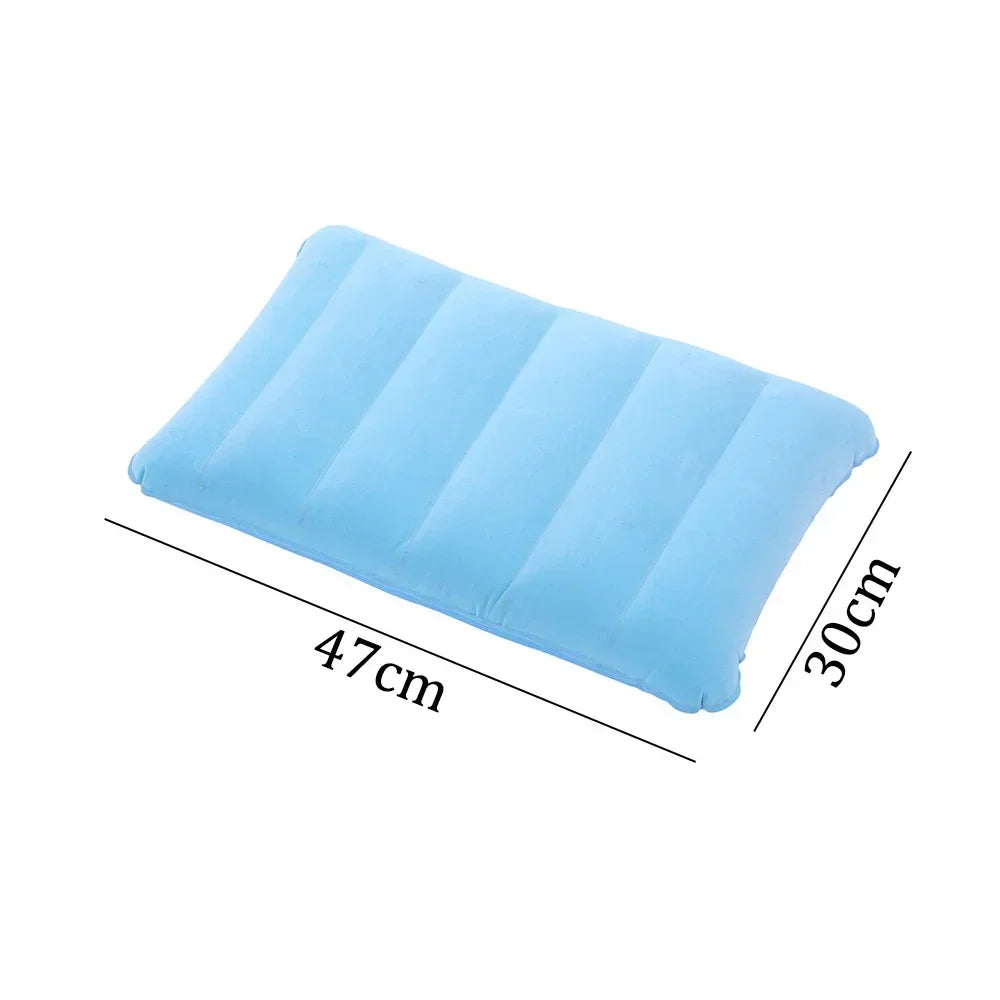 Inflatable Travel Pillow 47x30cm – Foldable Camping & Airplane Head Rest Cushion