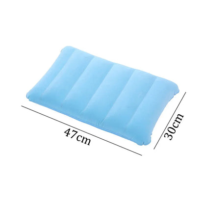 Inflatable Travel Pillow 47x30cm – Foldable Camping & Airplane Head Rest Cushion