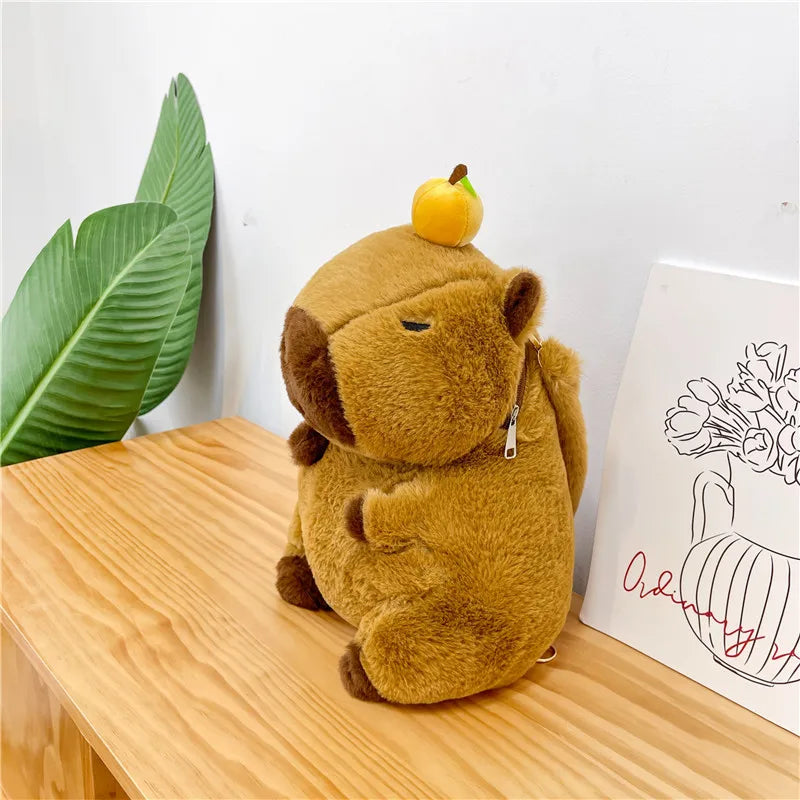 Cute Soft Plush Capybara Backpack Girl Fashionable Crossbody Bag for Women Kawaii Shoulder Bag for Children Gifts for Girlfriend - BeeTrendyShop.COM