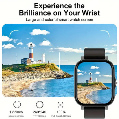 KESHUYOU Smartwatch – Bluetooth Call, Blood Oxygen & Blood Pressure Monitor, Holiday Gift