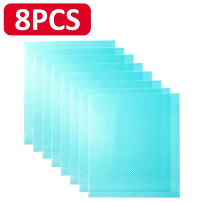 Cabinet & Refrigerator Liner Mats – Cuttable Moisture-Proof Easy-Clean Shelf Mats | 4/8/12pcs