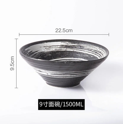 Japanese Ceramic Ramen & Noodle Soup Bowl – Authentic Tableware for Home & Restaurant
