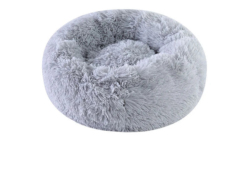 Winter Plush Pet Nest - Washable Round Bed for Cats and Dogs