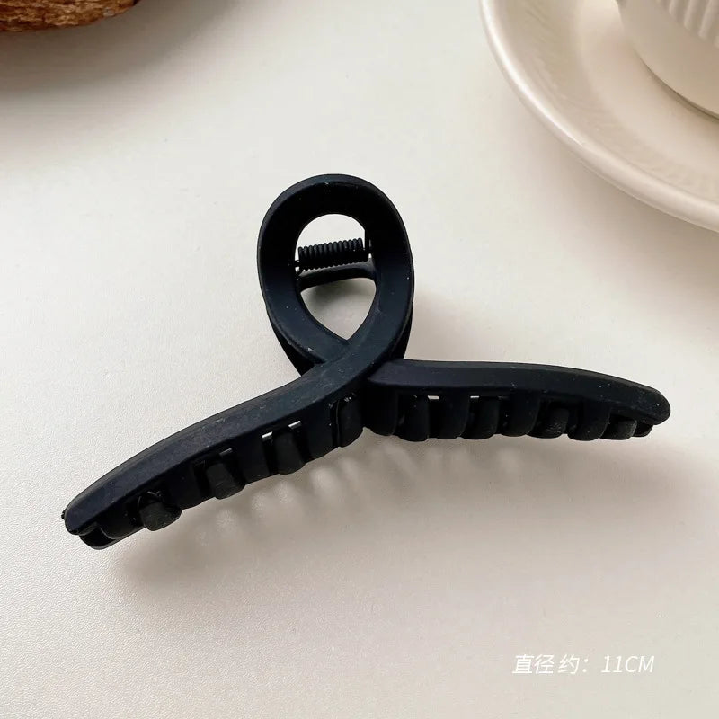 Large Acrylic Hair Claw Clip – Korean Style Coffee Color Hairpin for Women & Girls