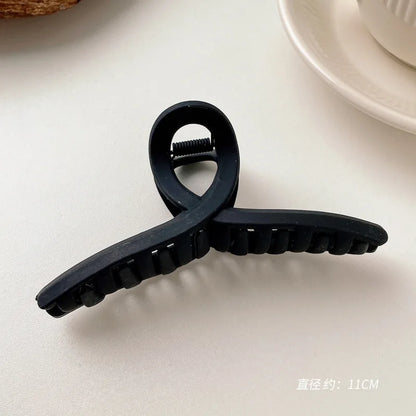 Large Acrylic Hair Claw Clip – Korean Style Coffee Color Hairpin for Women & Girls