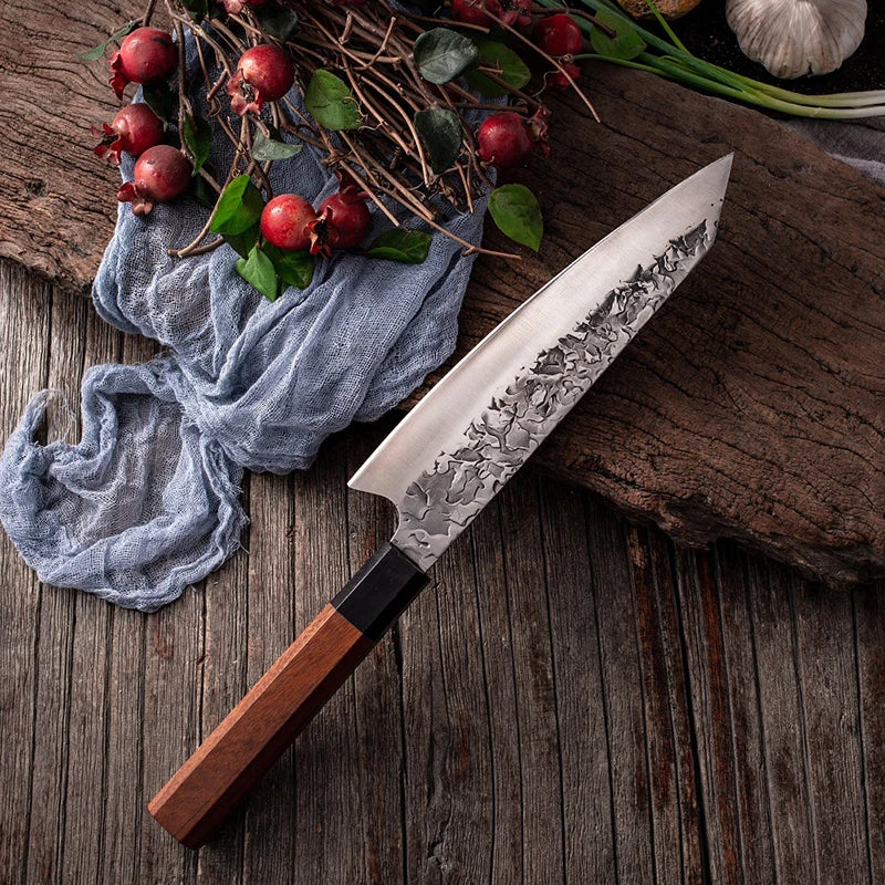 Forged Japanese Chef Knife – Professional Kiritsuke, Santoku & Nakiri Kitchen Knives