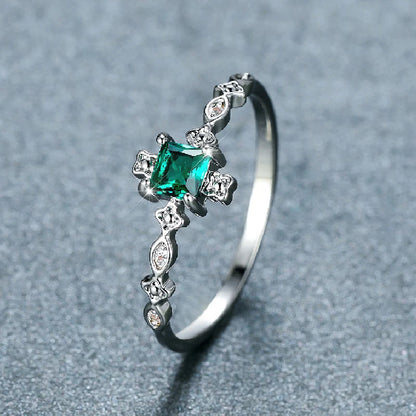 925 Sterling Silver Gemstone Ring – Zircon Fashion Jewelry for Women