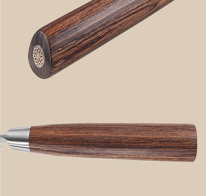 F.YOUNG 8-Inch Kiritsuke Damascus Chef Knife – Hand Forged Japanese Kitchen Knife