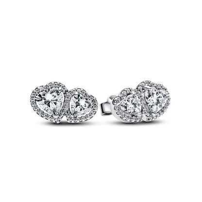 925 Sterling Silver Sparkling Hoop Earrings – Moon Pearl Heart Crystal Jewelry for Women