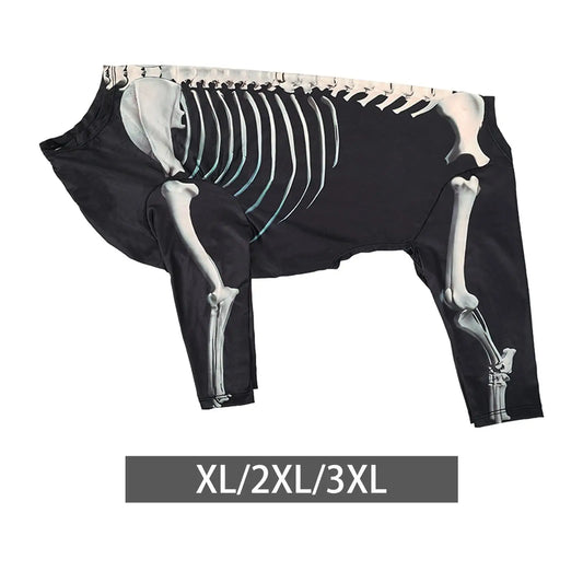 Skeleton Dog Costume - Halloween Pet Jumpsuit