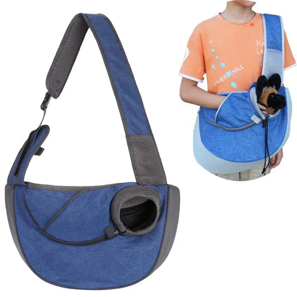 Dog Sling Carrier Pet Carrier Tote Bag Shoulder Bag Adjustable Cat Sling Carrier Washable Soft Breathable Dog Carrying Sling