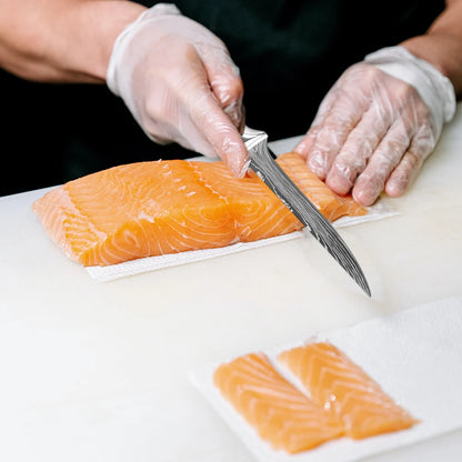 Chef Knife Set – Laser Damascus Pattern Japanese Santoku, Cleaver & Utility Knives (1-10pcs)