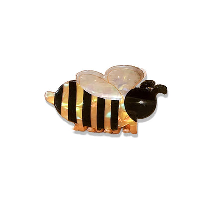 Cute Bee Hair Claw Clip – Diamond-Studded Animal Hairpin for Women