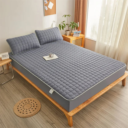 Couple Double Elastic Fitted Bed Sheet – Mattress Cover 140/160x200 Queen Size Bed Linen