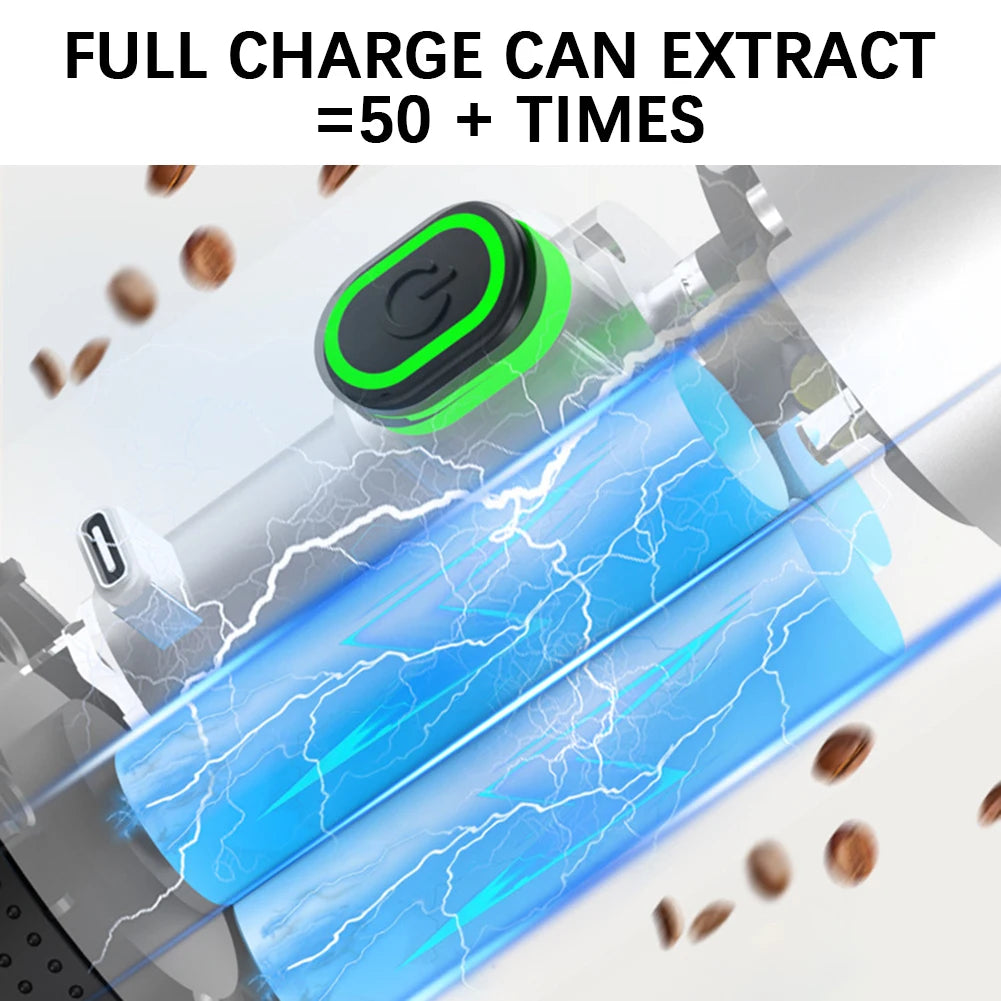 Wireless Electric Portable Espresso Coffee Machine for Car & Home Camping Coffee Maker 3-in-1 Capsule Powder Travel Coffee Maker
