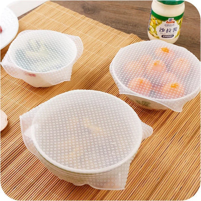 Adaptable Silicone Lids – Reusable Stretch Bowl Cover & Vacuum Seal Food Wrap