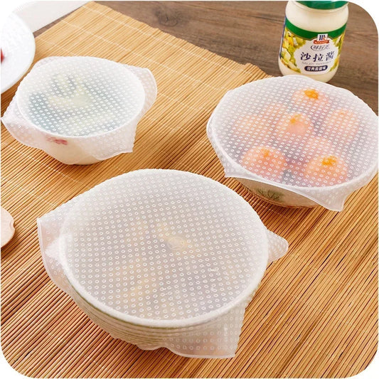 Kitchen Adaptable Silicone Lids Reusable Silicone Cover Bowl Food Wrap Seal Vacuum Lid Stretch Multifunctional Fresh Keeping