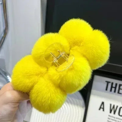 Furry Korean Hair Claw Clip – Fashion Barrette for Women
